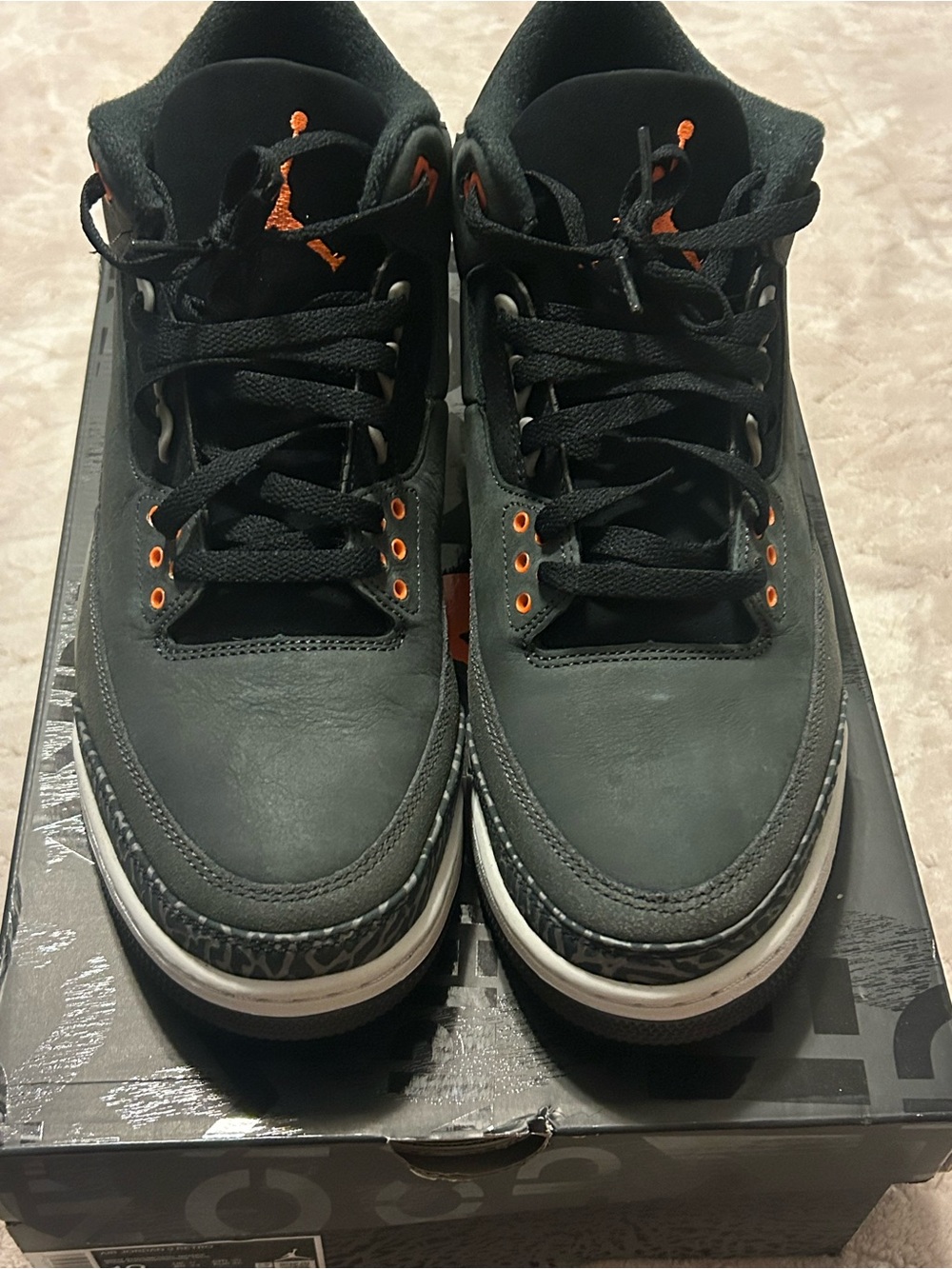 Jordan Men’s Sneakers - Black with Orange Details